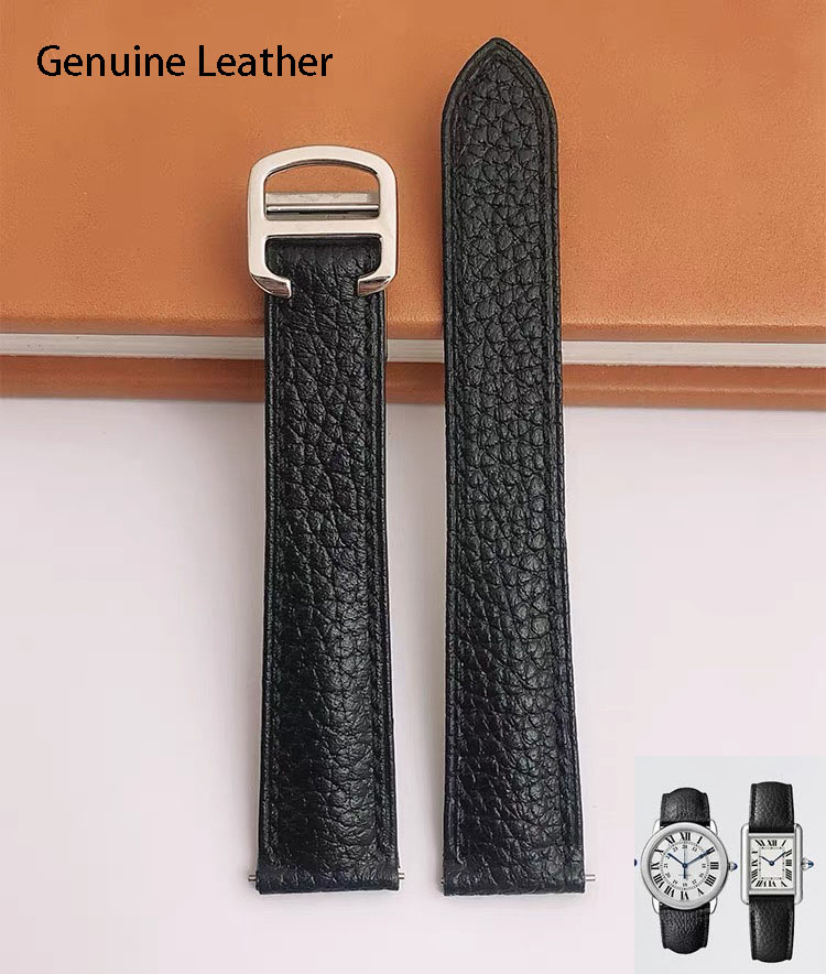 Cartier Watch Ballon Bleu - Genuine Leather Watch Strap Suitable for