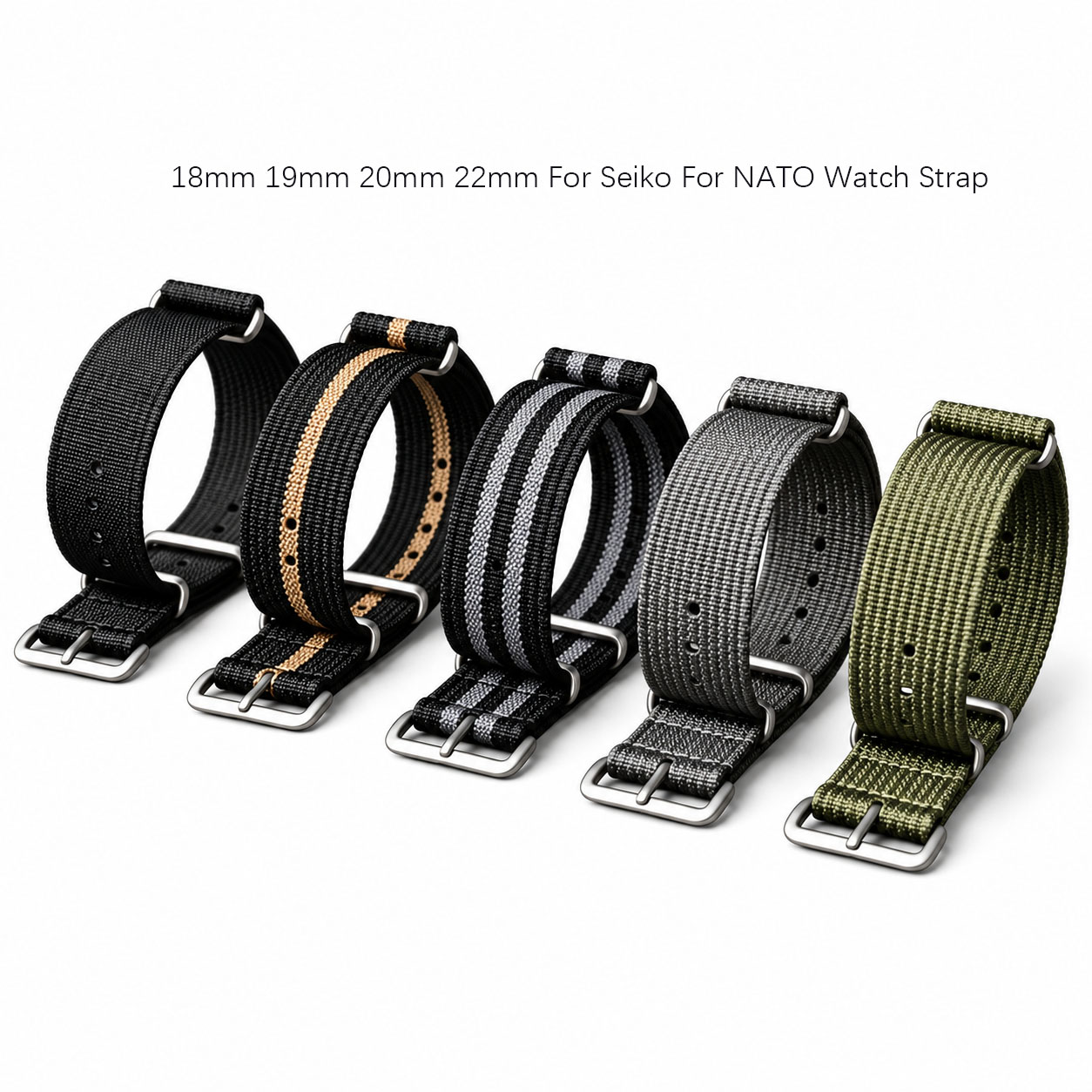 18mm 19mm 20mm 22mm For NATO W - Nato Strap Nylon recension och pris