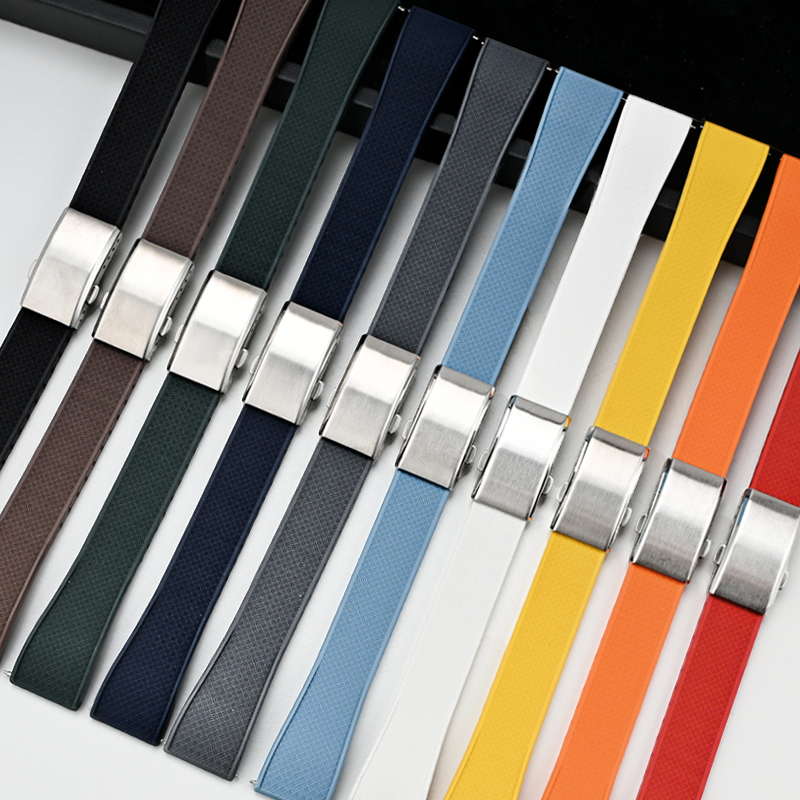 Fluoro Rubber Watch Band FKM T - Suede Strap Watch recension och pris