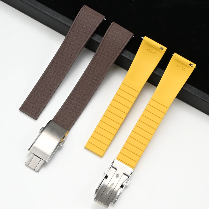 Fluoro Rubber Watch Band FKM T - Suede Strap Watch recension och pris