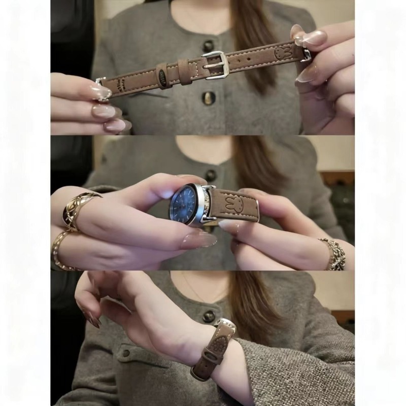 Kawaii Miffy Suede Thin Wrist  - Suede Strap Watch recension och pris