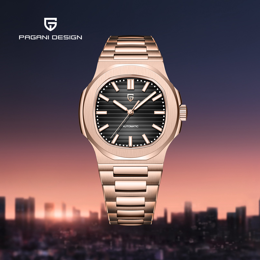 2025 New PAGANI DESIGN Rose Go - Patek Philippe Watch Nautilus recension och pris