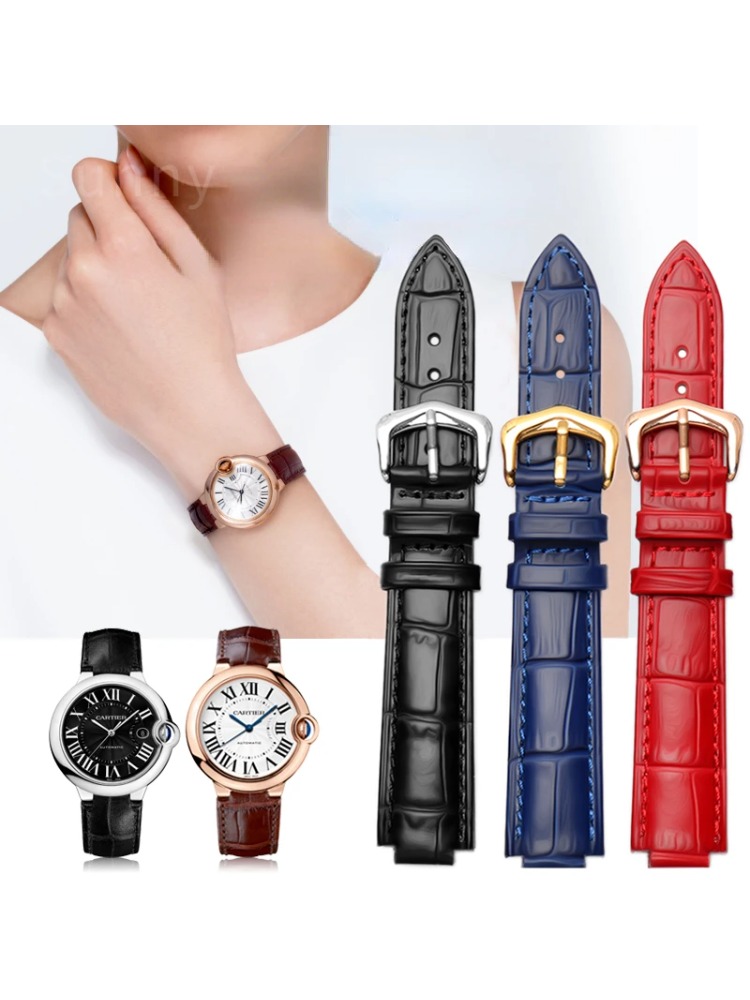 Genuine Leather Watch Strap fo - Cartier Watch Ballon Bleu recension och pris